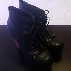 Black Leather Jeffrey Campbell Lita